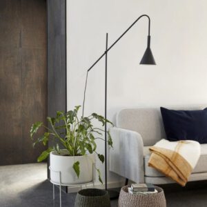 Hübsch gulvlampe metal sort - Aisen møbler